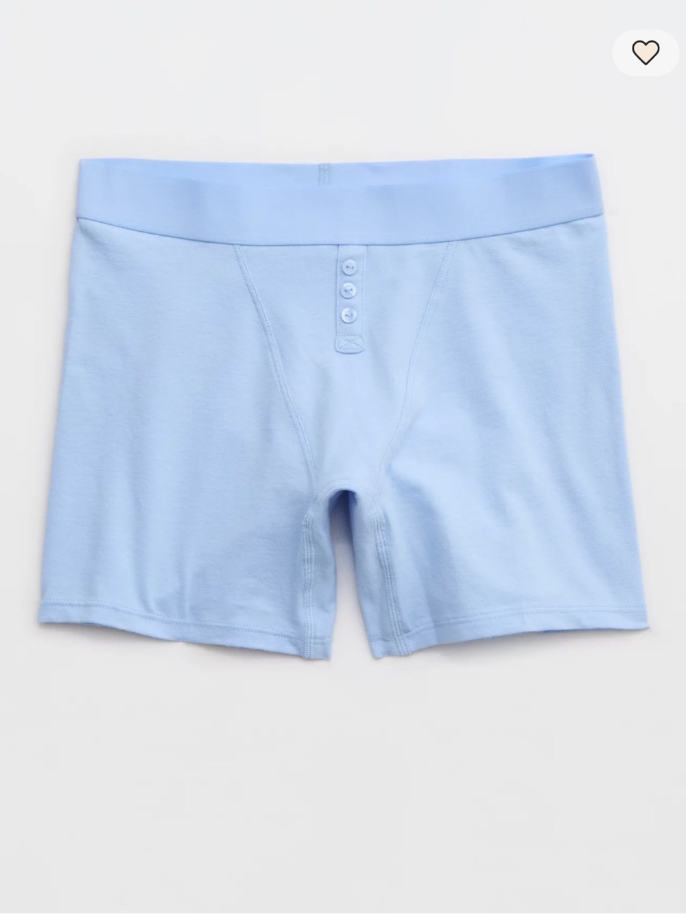 Aerie Cloudy Blue Superchill Cotton High Waisted Boyshort Underwear - XS